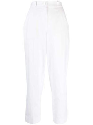CHANEL Pre-Owned pantalon droit à coupe courte (2000) - Blanc