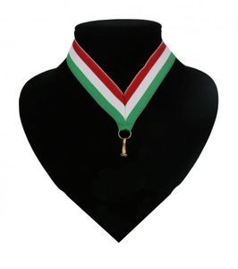 Lint voor een medaille rood, wit en groen   -