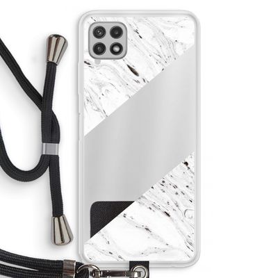 Biggest stripe: Samsung Galaxy A22 4G Transparant Hoesje met koord