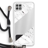 Biggest stripe: Samsung Galaxy A22 4G Transparant Hoesje met koord