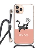 GSM poes: iPhone 11 Pro Max Transparant Hoesje met koord