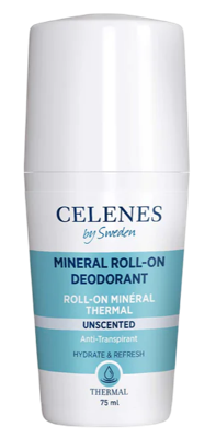 Celenes by Sweden Mineral Roll-On Deodorant Thermal Unscented