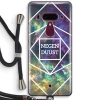 Negenduust ruimte: HTC U12+ Transparant Hoesje met koord