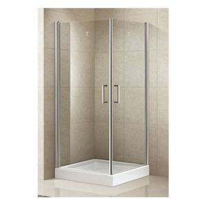 Douchecabine Sanilux Double vierkant 2 swingdeuren 90x90cm