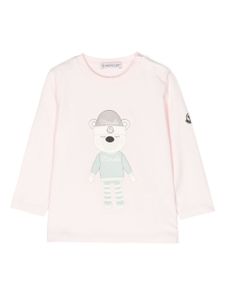 Moncler Enfant t-shirt à imprimé graphique - Rose