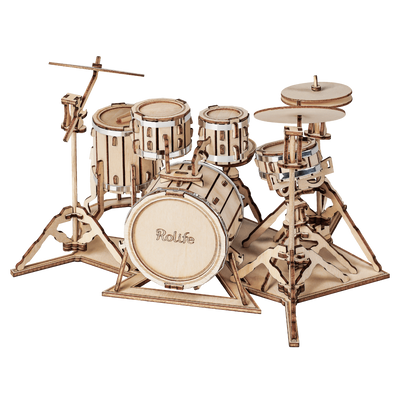 Robotime 3D Houten Puzzel Muziekinstrument Drumstel