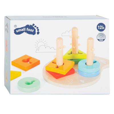 Small Foot houten vormen en sorterten motoriek stapelspeelgoed, 10dlg.