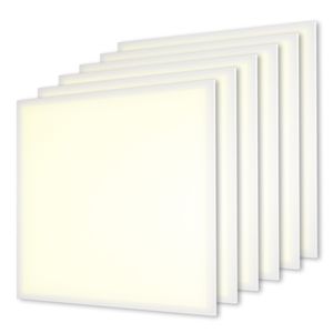 6x LED Paneel - 60x60 cm - 36 Watt - 4320lm (120lm/W) - 3000K warm wit - Flikkervrij - UGR22 - 5 jaar garantie