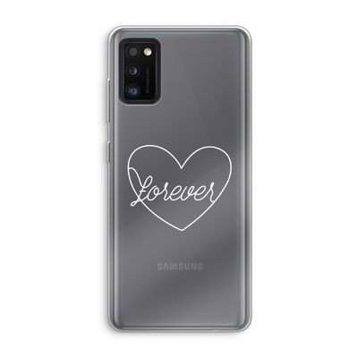 Forever heart pastel: Samsung Galaxy A41 Transparant Hoesje