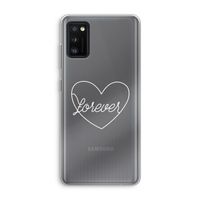 Forever heart pastel: Samsung Galaxy A41 Transparant Hoesje
