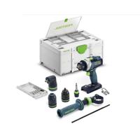 Festool TPC 18 Basic-Set/XL QUADRIVE Accu klop-/schroefboormachine 18V Basic Body in Systainer - 578832