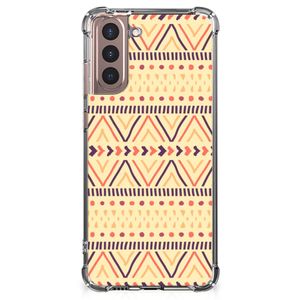 Samsung Galaxy S21 Plus Doorzichtige Silicone Hoesje Aztec Yellow