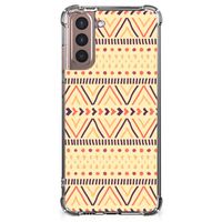 Samsung Galaxy S21 Plus Doorzichtige Silicone Hoesje Aztec Yellow - thumbnail