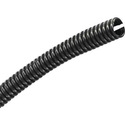 TRU COMPONENTS 1593170 TC-CRR07P203 Beschermslang (ribbelslang) Zwart 7.40 mm per meter