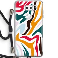 Colored Zebra: LG V30 Transparant Hoesje met koord