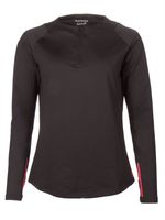 Rucanor 30557 Davina half zip l/sl shirt ladies  - Black - XL