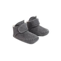 Lodger babyslofjes Walker Mocassin Gunmetal Maat - thumbnail