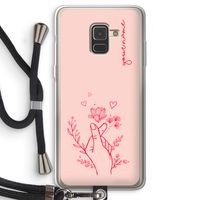 Giving Flowers: Samsung Galaxy A8 (2018) Transparant Hoesje met koord