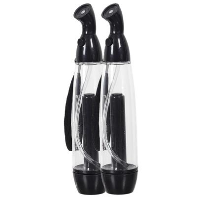 Jet Lag Waterverstuiver - 2x - zwart - 100 ml - verkoelende hand waternevelaar - nevelspray - waters