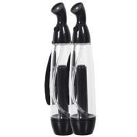 Jet Lag Waterverstuiver - 2x - zwart - 100 ml - verkoelende hand waternevelaar - nevelspray - waters
