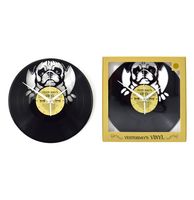Vinyl Klok Hondenkop - Gemaakt Van Een Gerecyclede Plaat - thumbnail