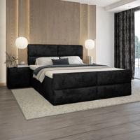 OP=OP Boxspring Velvet Croco 180 x 200 Zwart OP=OP Boxspring Velvet Croco 180 x 200 Zwart