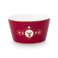 Kom Love Birds Medallion Deer dark Red