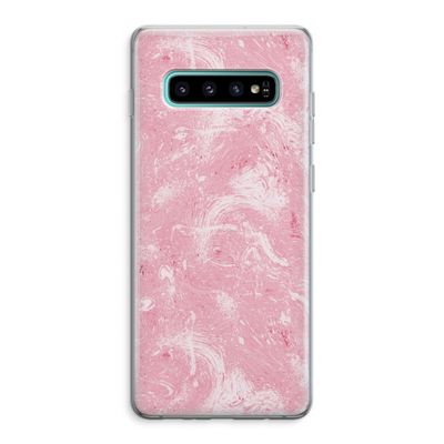Abstract Painting Pink: Samsung Galaxy S10 Plus Transparant Hoesje