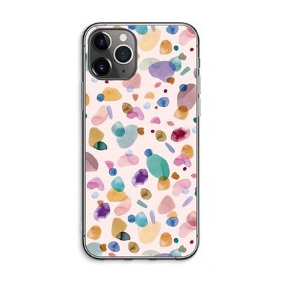 Terrazzo Memphis Pink: iPhone 11 Pro Max Transparant Hoesje