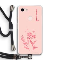 Giving Flowers: Pixel 3 XL Transparant Hoesje met koord