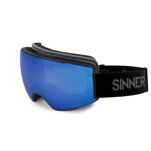 Sinner Boreas skibril - Mat Zwart - Blauwe + Oranje lens