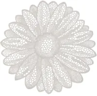 Unique Living placemat flower 38cm white