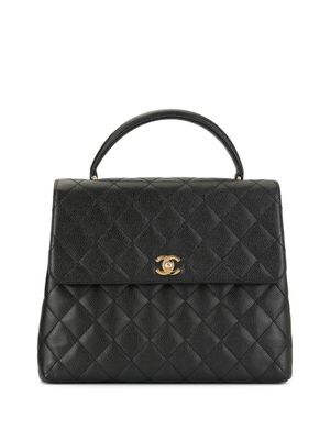 CHANEL Pre-Owned sac à main matelassé à logo - Noir
