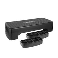 REBEL ACTIVE Fitness Step 3 Niveaus Zwart