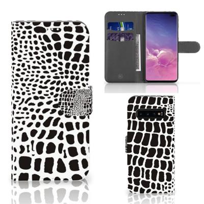 Samsung Galaxy S10 Plus | Telefoonhoesje | Met pasjeshouder | Slangenprint