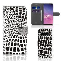 Samsung Galaxy S10 Plus | Telefoonhoesje | Met pasjeshouder | Slangenprint