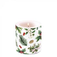 Ambiente Kaars klein Winter greenery wit Ambiente Kaars klein Winter greenery wit