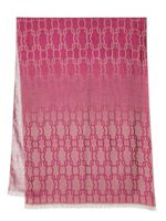 Agnona écharpe à motif monogrammé en jacquard - Rose