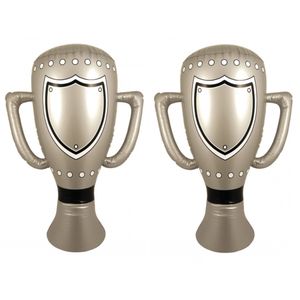 2x stuks opblaasbare winnaars trofee 60 cm