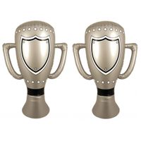 2x stuks opblaasbare winnaars trofee 60 cm