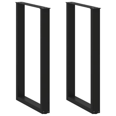 Bartafelpoten 2 st U-vormig 60x(100-101) cm staal zwart