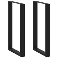 Bartafelpoten 2 st U-vormig 60x(100-101) cm staal zwart