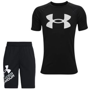 Under Armour Big Logo Prototype 2.0 Trainingsset Kids Zwart Wit