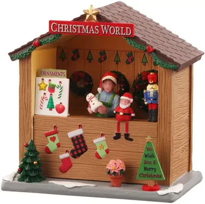 Lemax christmas world booth verlicht kerstdorp tafereel Caddington Village 2022