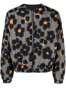 Kenzo veste bomber Hana Leopard à design réversible - Gris