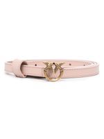 PINKO ceinture en cuir grainé à motif Love Birds - Rose