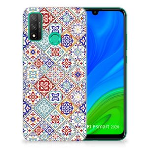 Huawei P Smart 2020 TPU Siliconen Hoesje Tiles Color