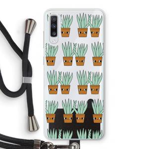 Sansevieria: Samsung Galaxy A70 Transparant Hoesje met koord