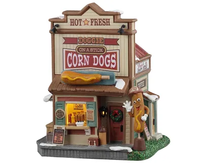 Doggie On A Stick Corn Dogs Lemax Harvest Crossing Collection 2025