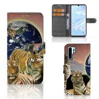 Huawei P30 Pro | Telefoonhoesje | Met pasjeshouder | Roofdieren